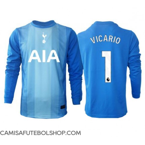 Camisa de time de futebol Tottenham Hotspur Guglielmo Vicario #1 Goleiro Replicas 2º Equipamento 2025-26 Manga Comprida